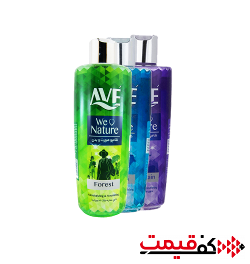 شامپو صورت و بدن اوه 400میلی‌لیتر در 3 عصاره مختلف