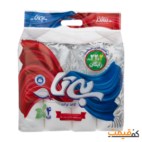 دستمال توالت بی تا رول 4لا 24عددی