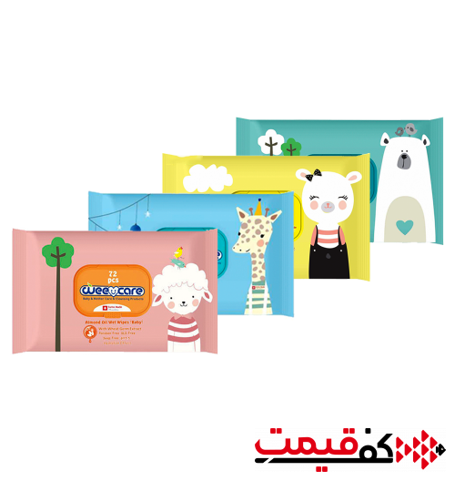 دستمال مرطوب کودک وی کر معطر 72برگ در 4 مدل مختلف