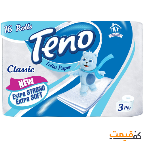 دستمال توالت تنو رول 3لا 16عددی