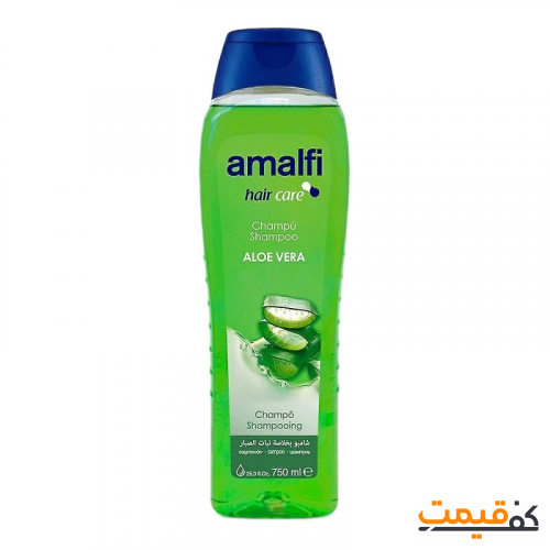 شامپو تقویت کننده و ترمیم کننده مو آمالفی آلوئه ورا 750 میلی لیتر