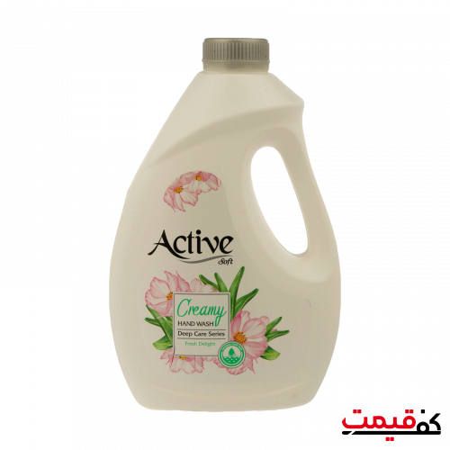 مایع دستشویی کرمی سبز اکتیو با رایحه آلوئه ورا 2لیتر