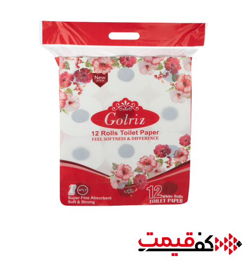دستمال-توالت-گلریز-رول-4لا-12عددی