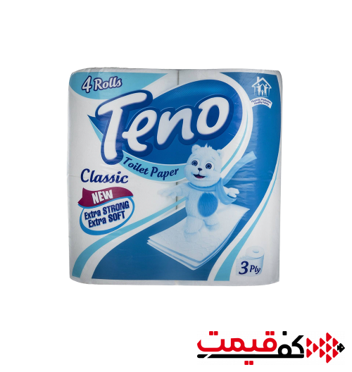 دستمال توالت تنو رول 3لا 4عددی