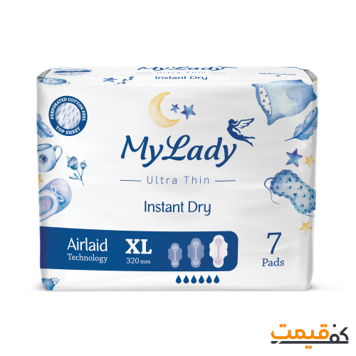 نوار بهداشتی مای لیدی اولترا مدل Instant Dry سایز خیلی بزرگ بسته 7 عددی