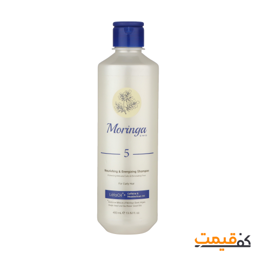 شامپو مو مورینگا امو مدل 5 مخصوص موهای وز شده 400 میلی لیتر