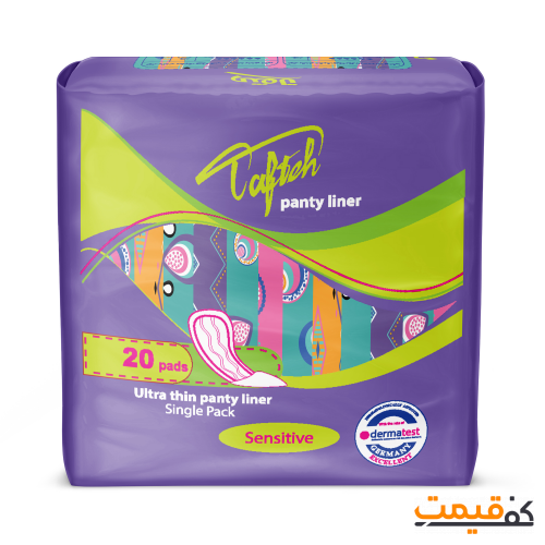 پد روزانه تافته کتانی خیلی نازک 20عددی